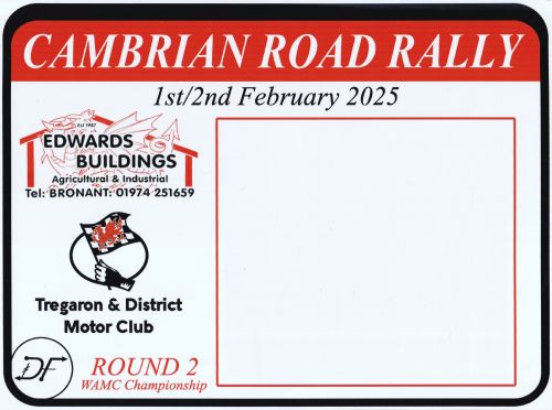 Cambrian Road Rally 2025