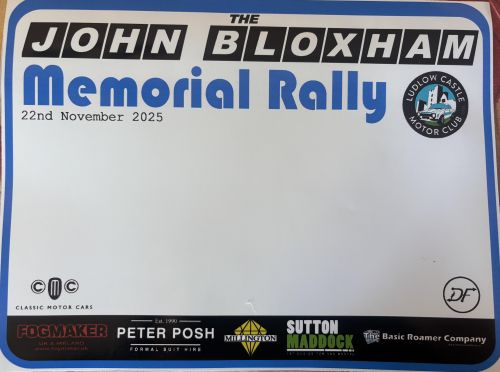 John Bloxham Memorial Rally 2025