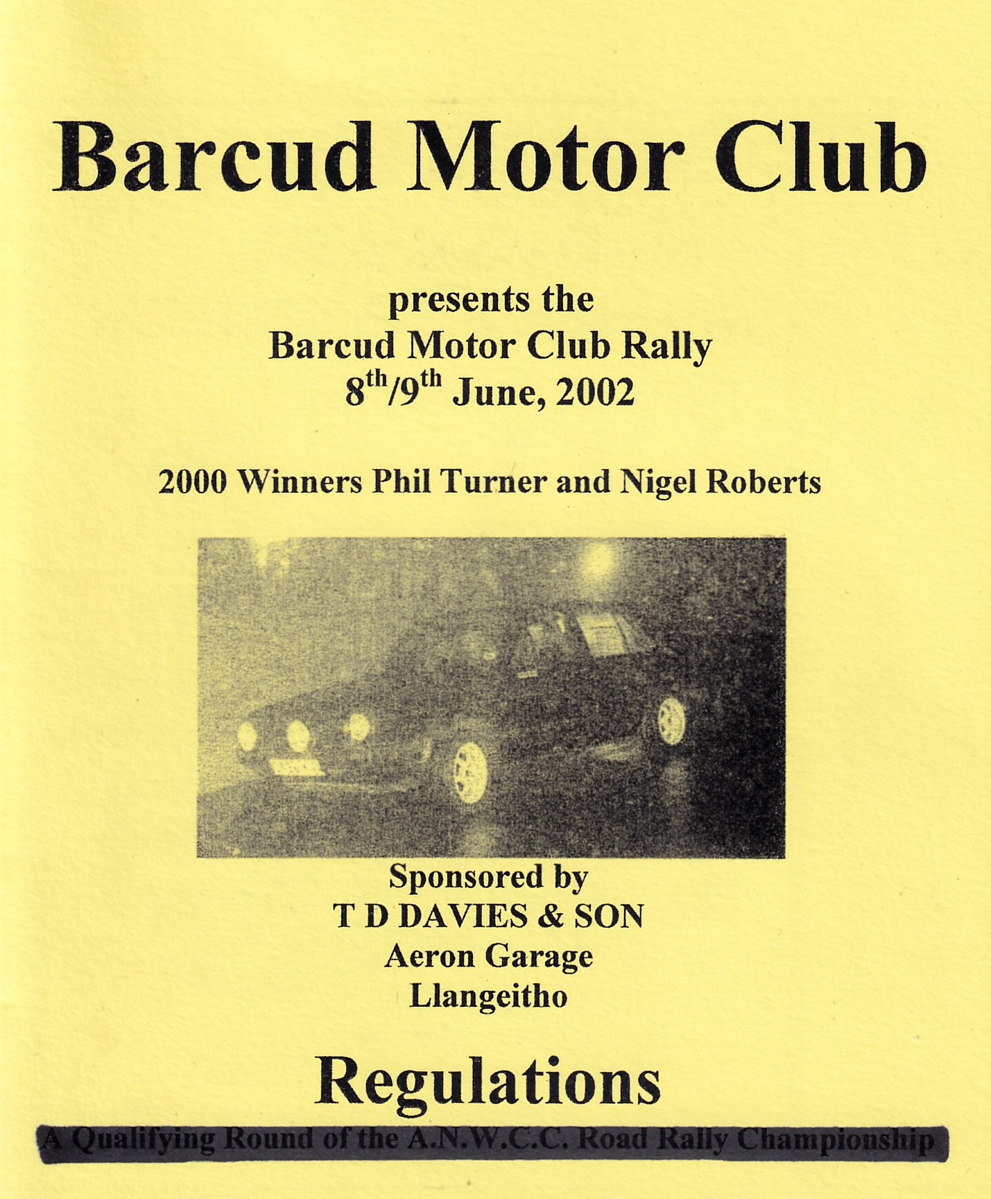 Barcud Motor Club Rally 2002