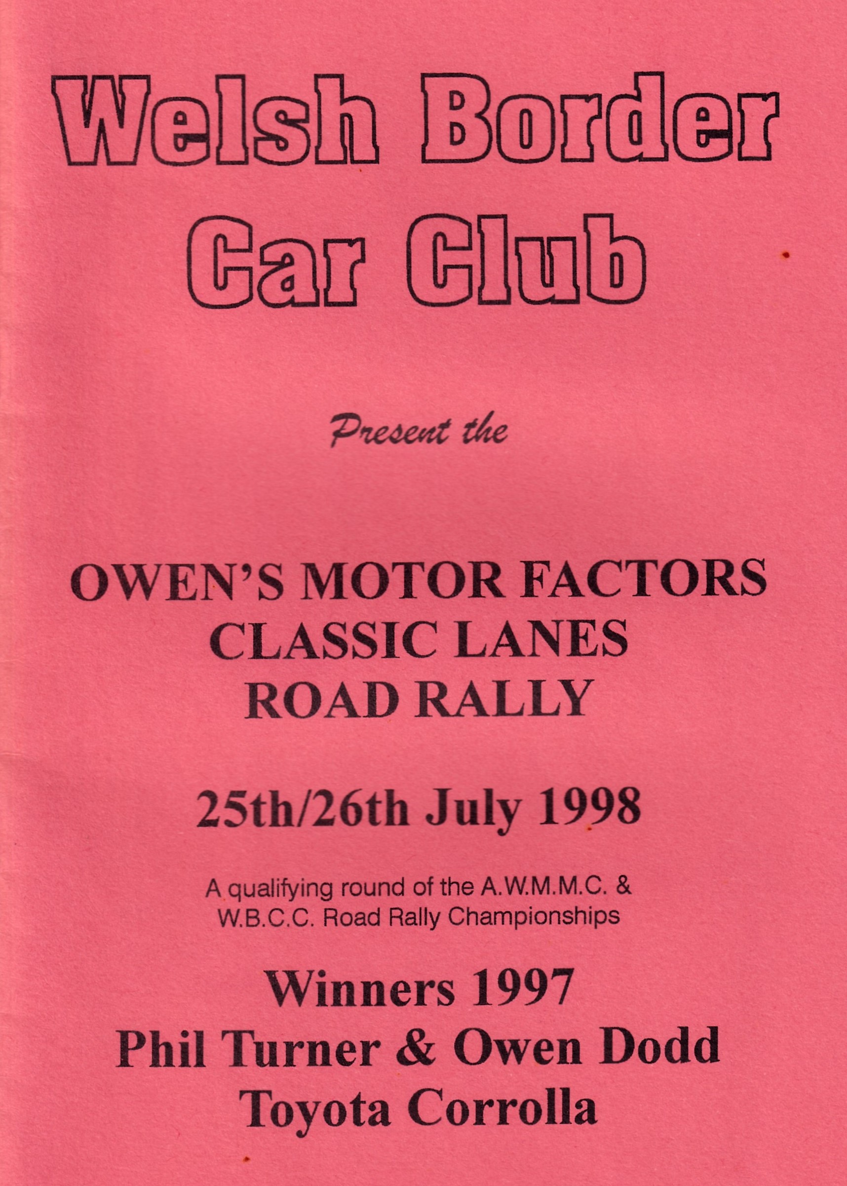 Classic Lanes Rally 1998