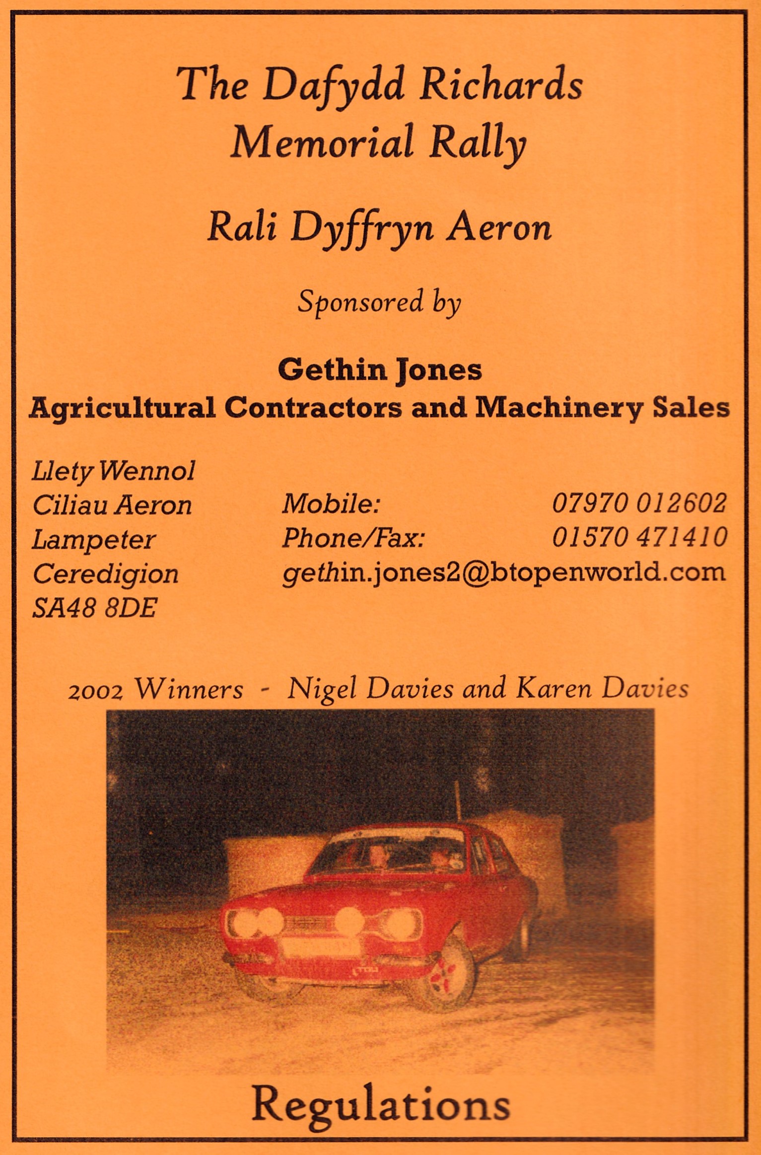 Rali Dyffryn Aeron 2003