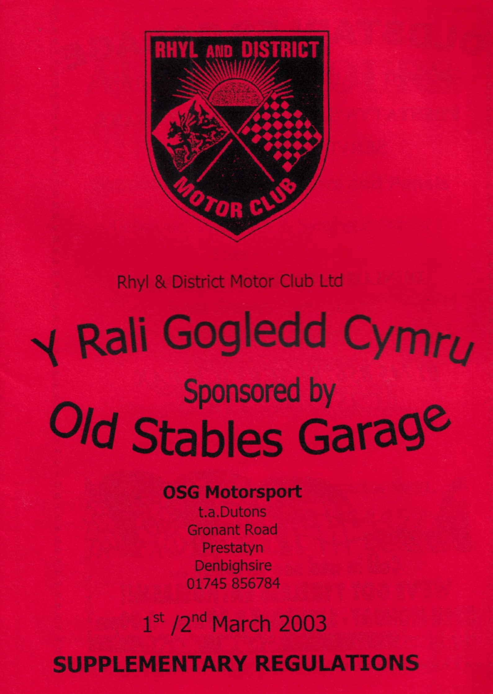 Rali Gogledd Cymru 2003